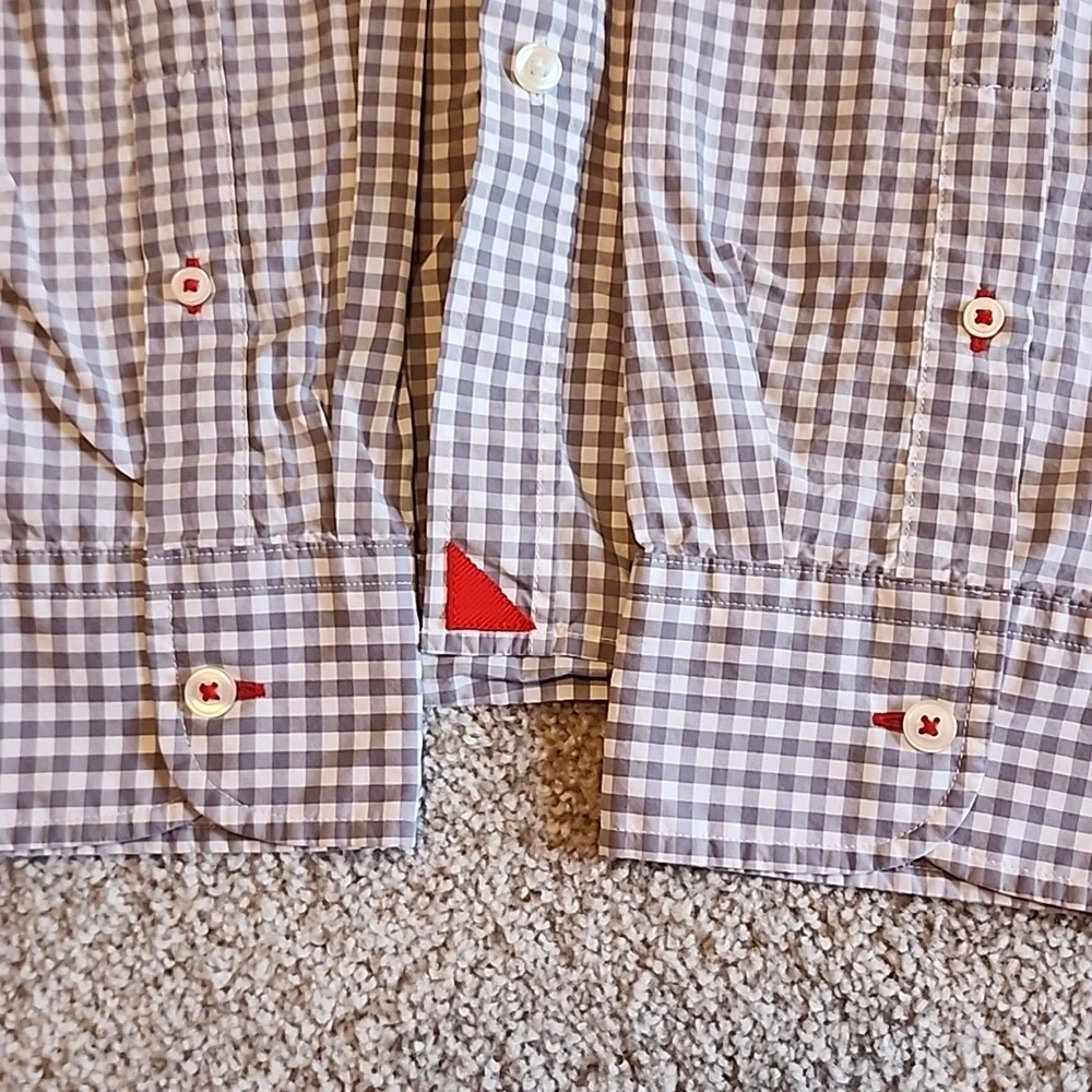 Untuckit 3X Large Gray And White Button Down LS Button Down Dress‎ Shirt